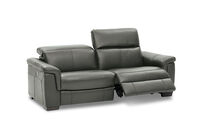 LUCIANO - Leather 2.5 Seater Sofa with 2 Electric Recliners LUCIANO