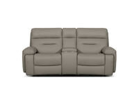 HOLLYWOOD LEATHER - Media 2 Seater with Electric Recliners & Console HOLLYWOOD LEATHER