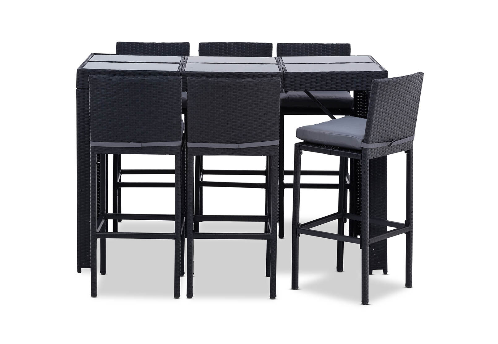 CHARCOAL MATIRA 7 Piece Outdoor Bar Setting