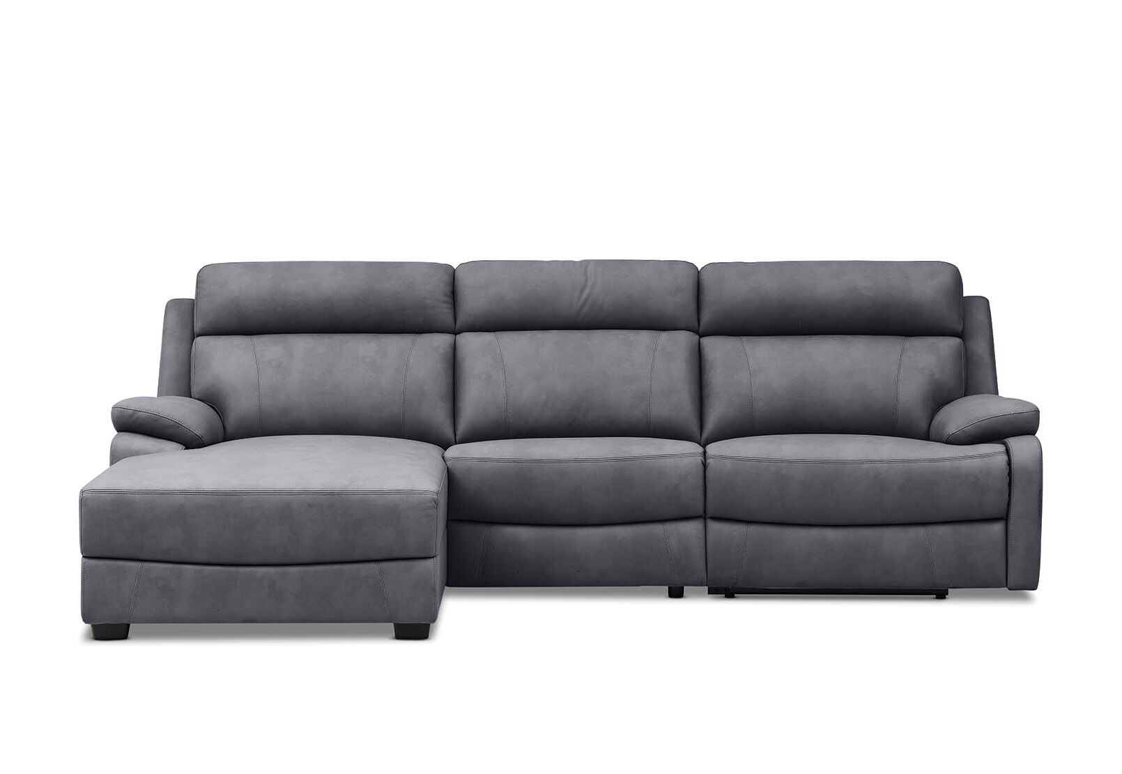 LYNCOLN - Fabric 3.5 Seat Left Hand Facing Chaise with Drop Down Table LYNCOLN