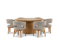 TAKESHI - 7 Piece Dining Suite with Godric Dining Chairs TAKESHI