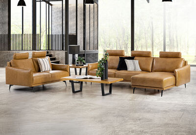 RAPHAEL - Leather 2 Seat Sofa