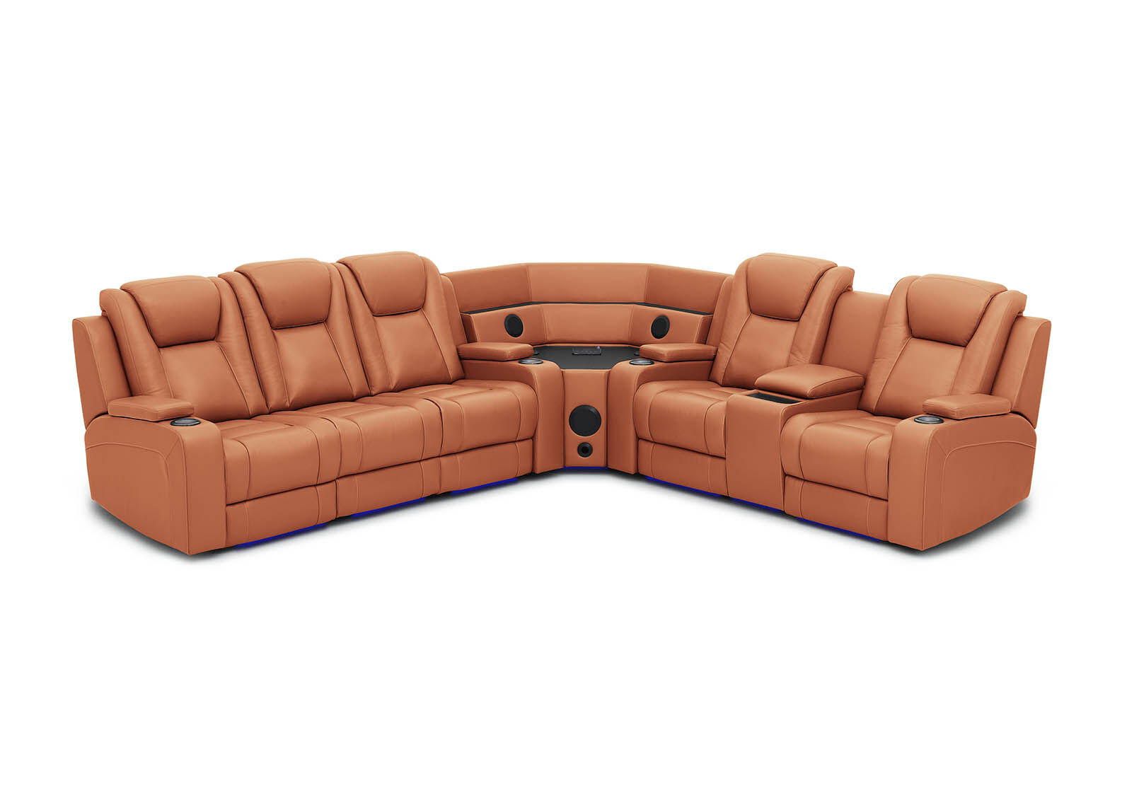 SENTINAL MK2 LEATHER - 5 Piece Corner with RHF Console SENTINAL MK2 LEATHER