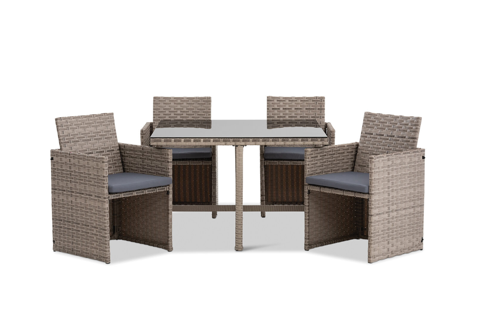 LIGHT GREY NOBBY 5 Piece Outdoor Dining Setting Amart Furniture