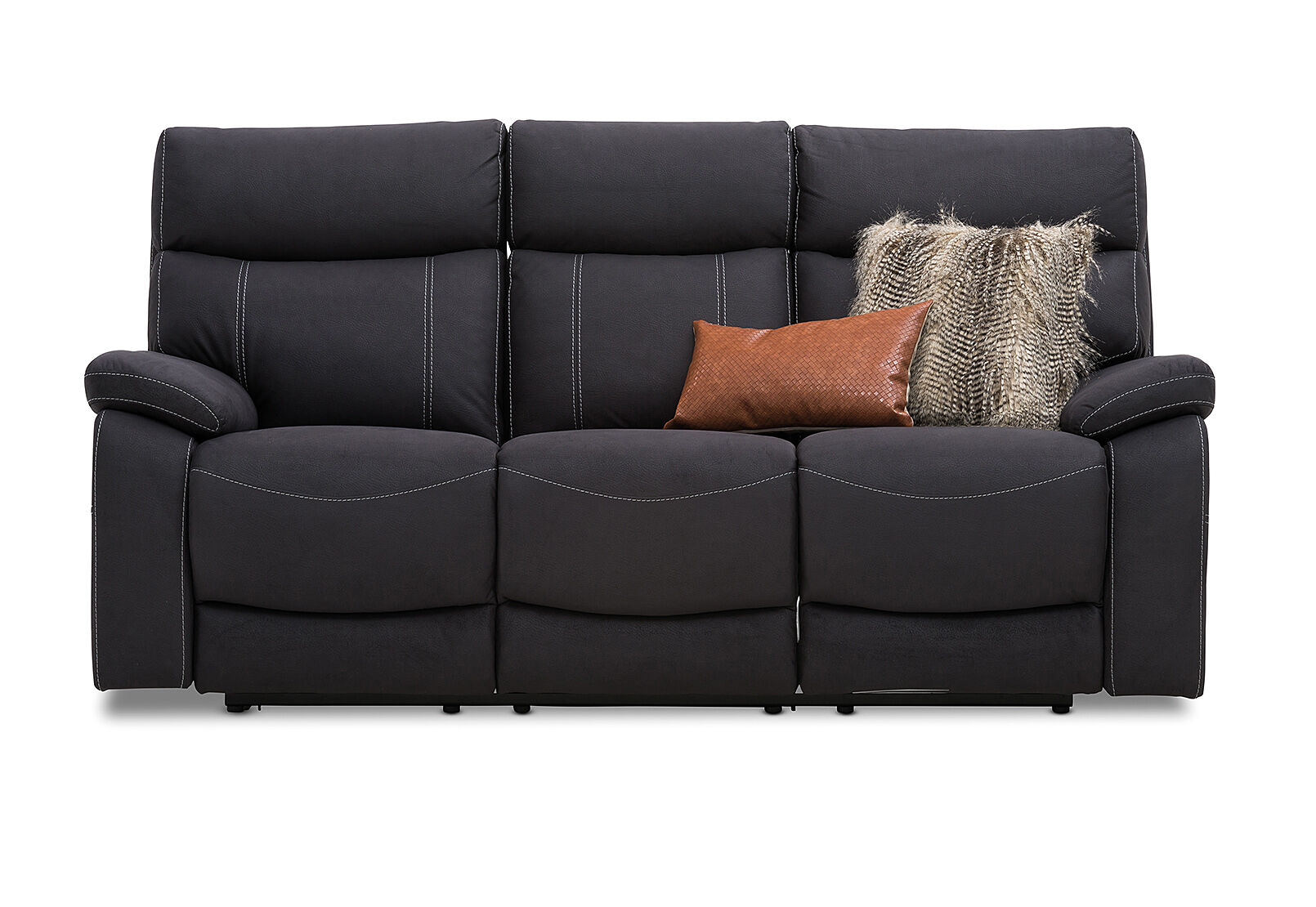 ALFRED - Fabric 3 Seater with 2 Inbuilt Recliners ALFRED