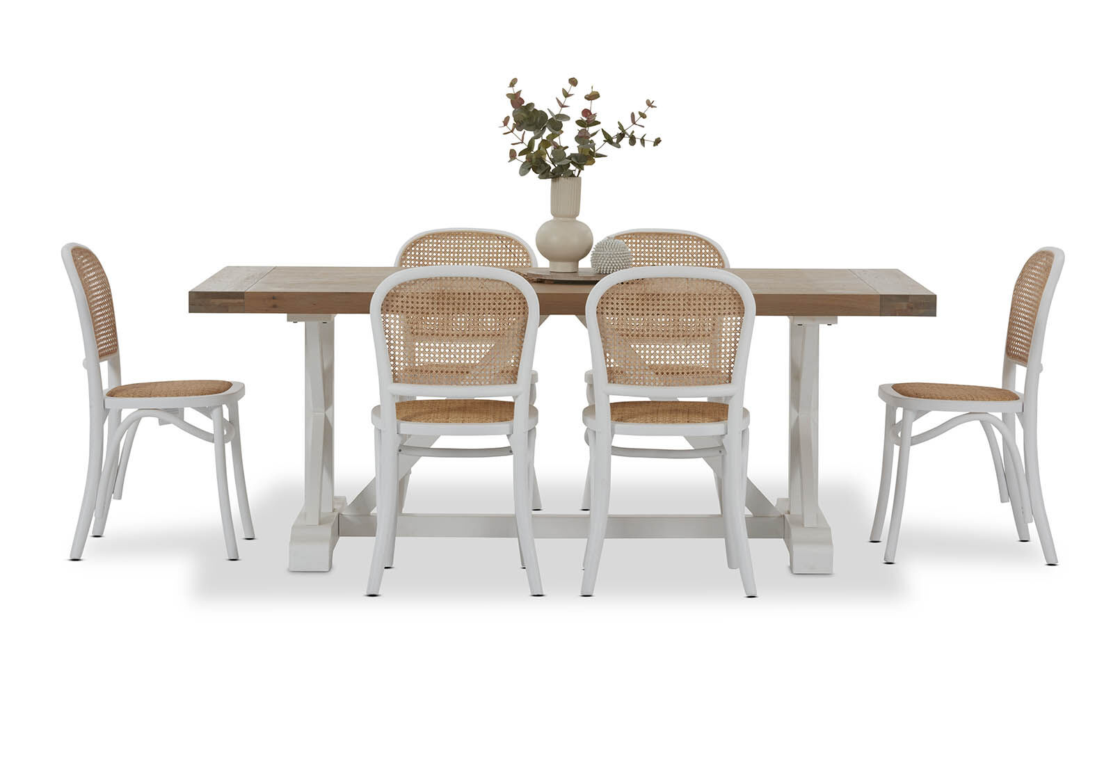NORMANDY - 7 Piece Dining Suite with Toulouse Dining Chairs. NORMANDY