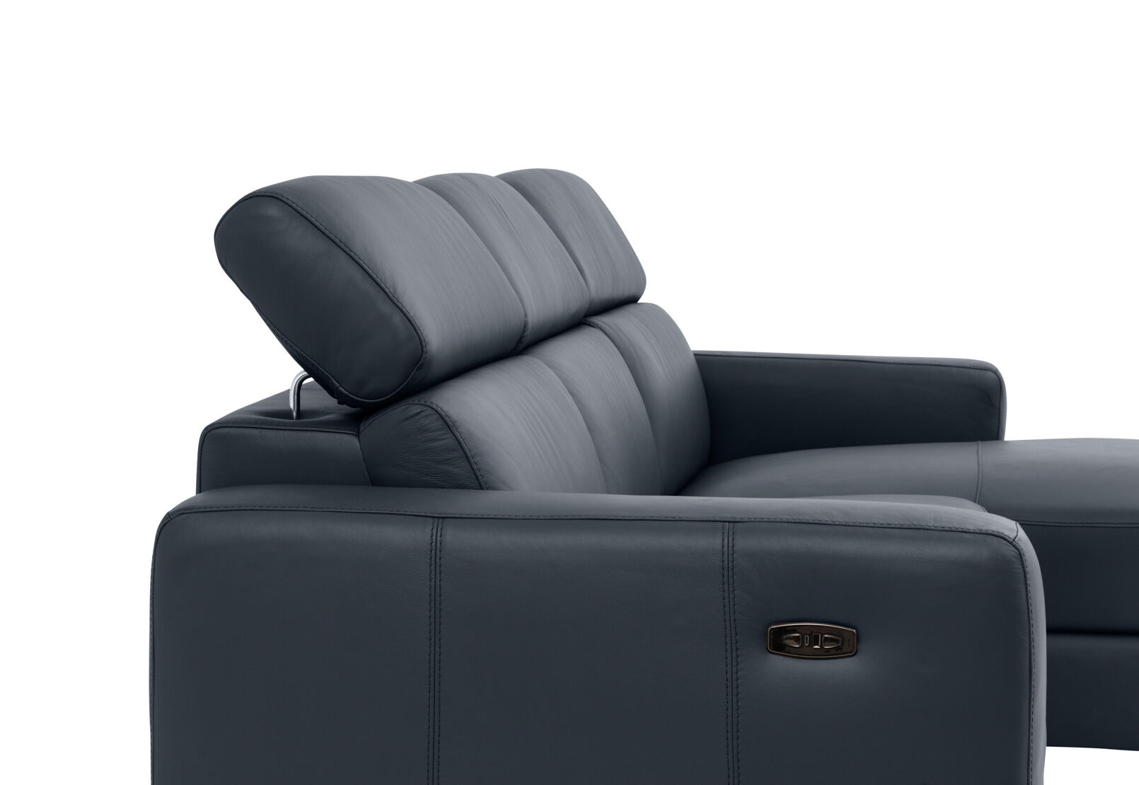 DAMIAN LEATHER - 3 Seater Sofa with RHF Chaise DAMIAN LEATHER