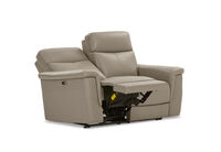 SERGIO LEATHER - 2 Seater with Electric Recliners SERGIO LEATHER
