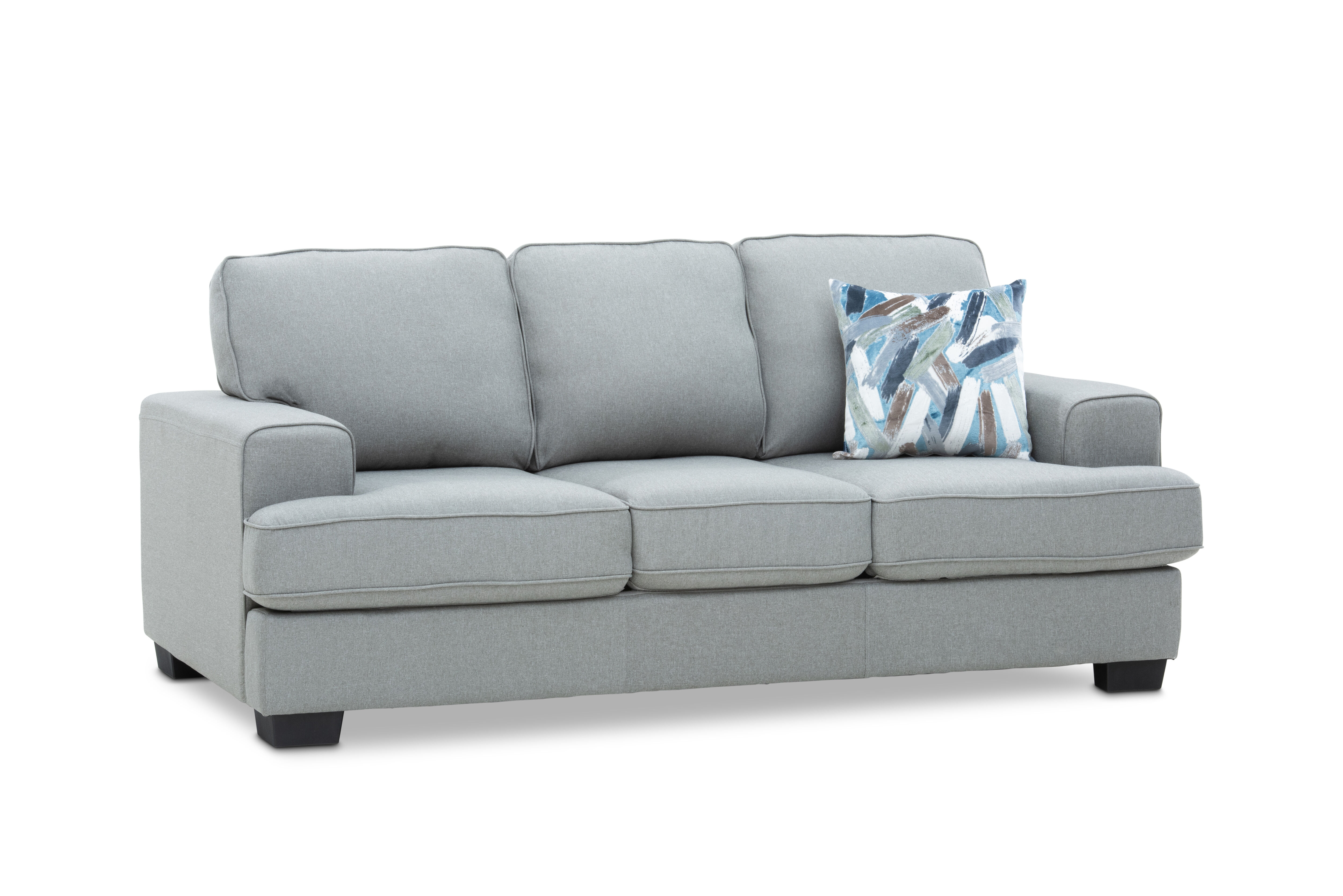 LIGHT GREY LAYLA Fabric 3 Seater Sofa Bed