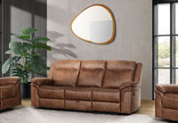 TULSA FABRIC - 3 Seater Manual Recliners with Drop Down Table TULSA FABRIC