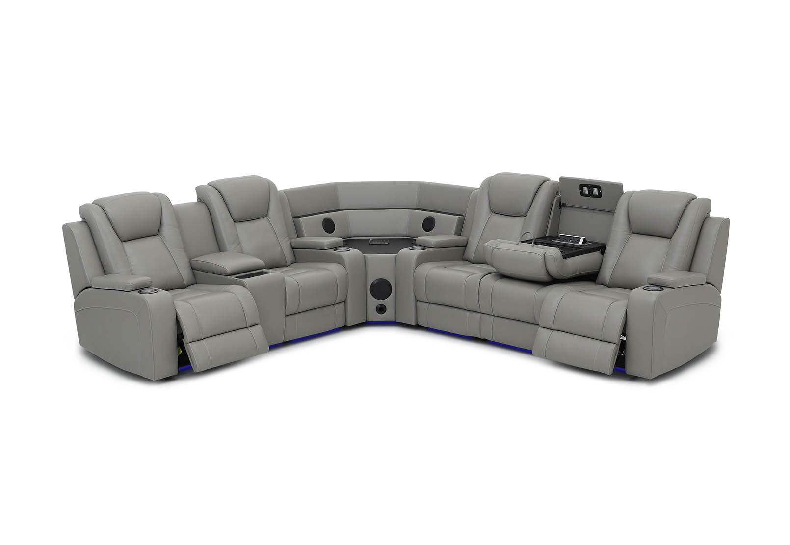 SENTINAL MK2 LEATHER - 5 Piece Corner with LHF Console SENTINAL MK2 LEATHER