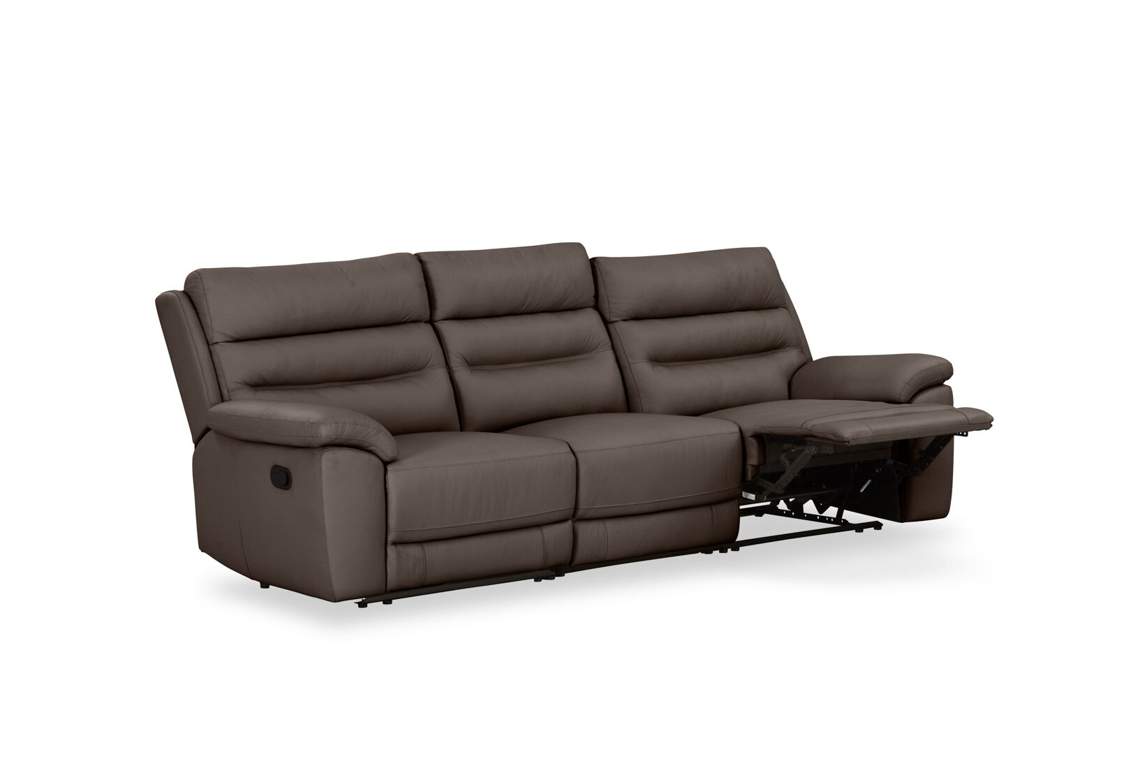 BEARMAN LEATHER - 3 Seater Sofa with 2 inbuilt Recliners BEARMAN LEATHER