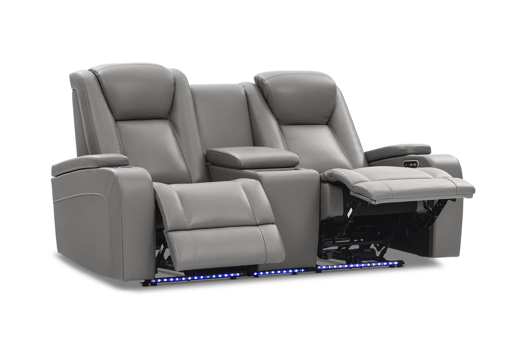 SENTINAL MK2 LEATHER - 2 Seater with 2 Electric Recliners and Console SENTINAL MK2 LEATHER
