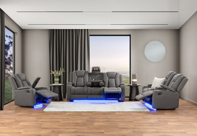TRAVIS FABRIC - 3 Seater with Recliners