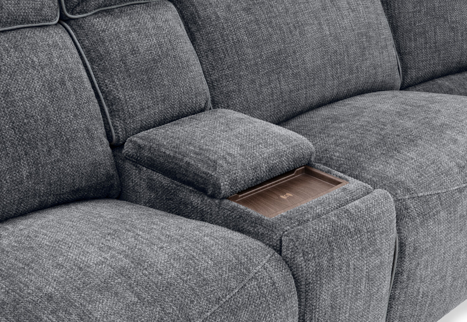 SEYMOUR FABRIC - 5 Seater Corner Lounge with LHF Console SEYMOUR FABRIC