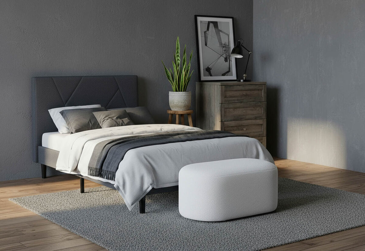 FRAZIER - Dark Grey Single Bed FRAZIER