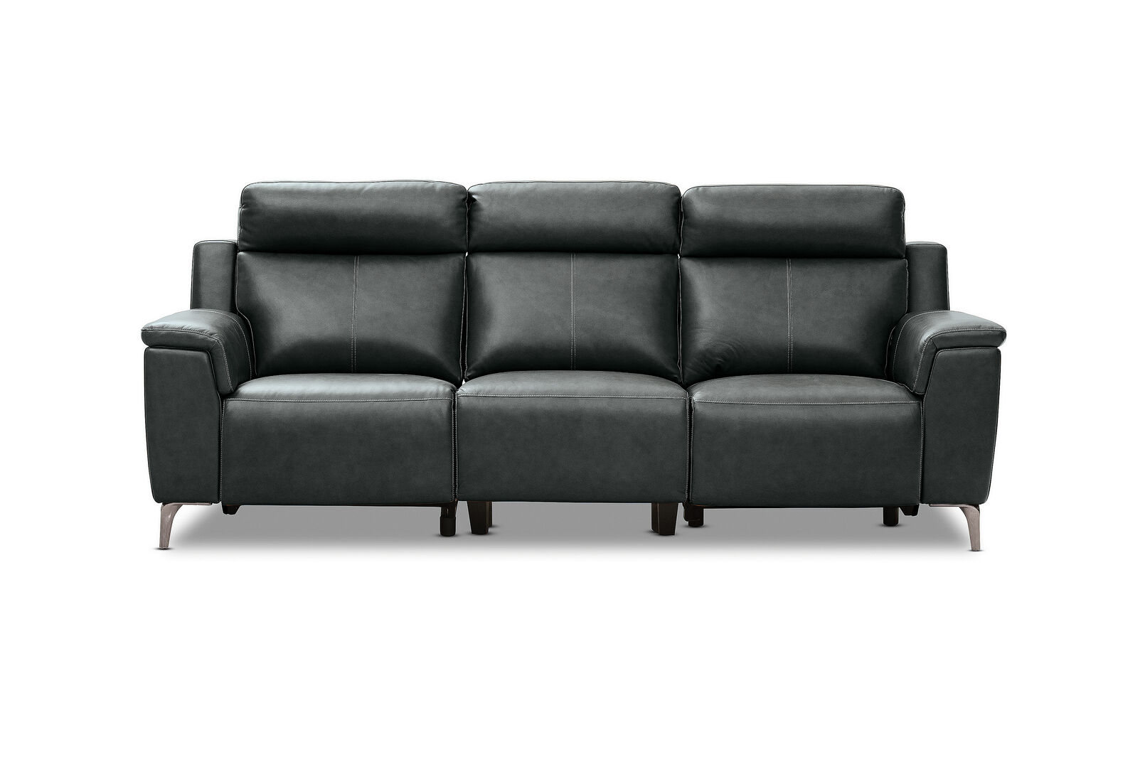 ARISTOTLE - Leather 3 Seater Sofa with 2 Inbuilt Electric Recliners ARISTOTLE