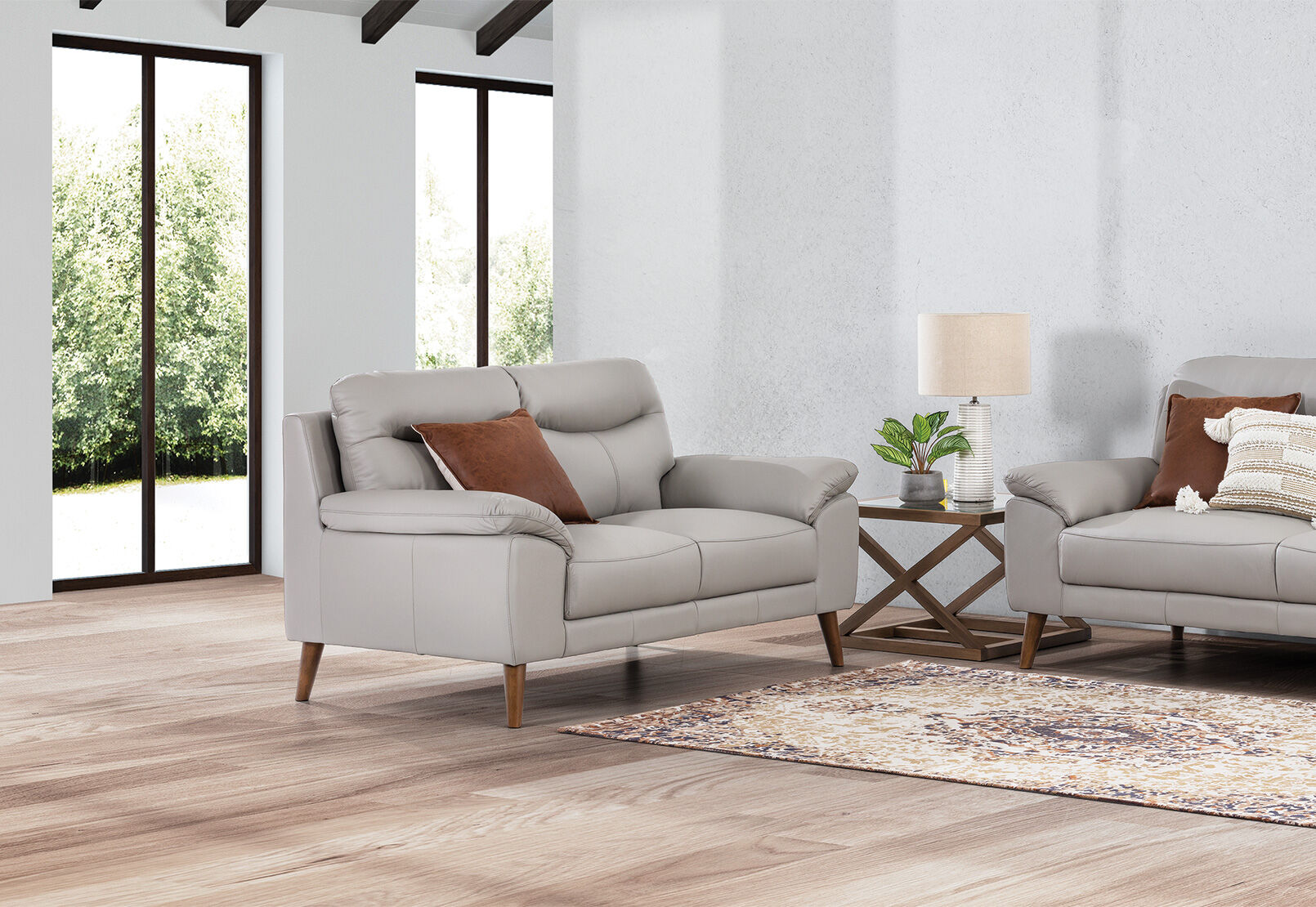 CASPIAN - Leather 2 Seat Sofa CASPIAN