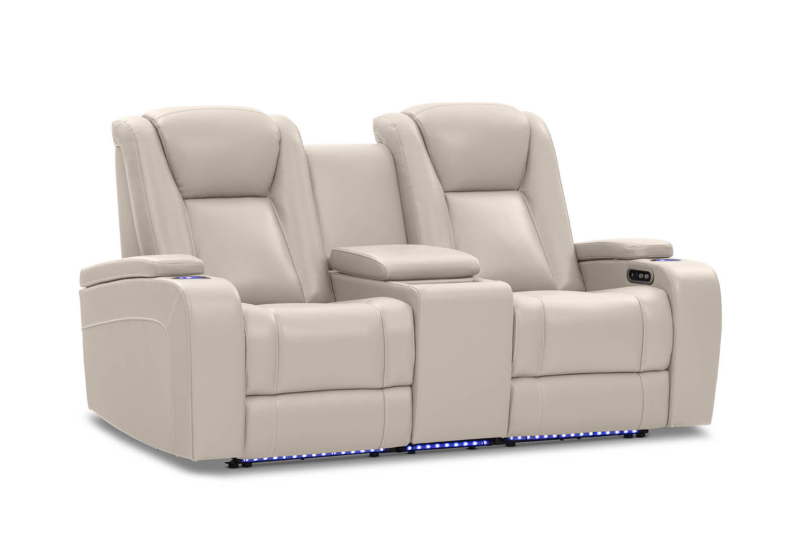 SENTINAL MK2 LEATHER - 2 Seater with 2 Electric Recliners and Console SENTINAL MK2 LEATHER