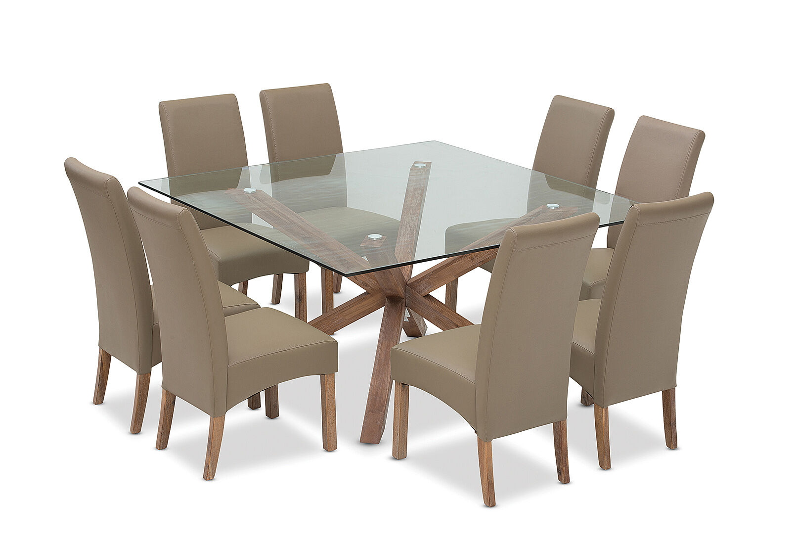 Promenade 9 Piece Dining Room Suite With Silverwood Dining Chairs