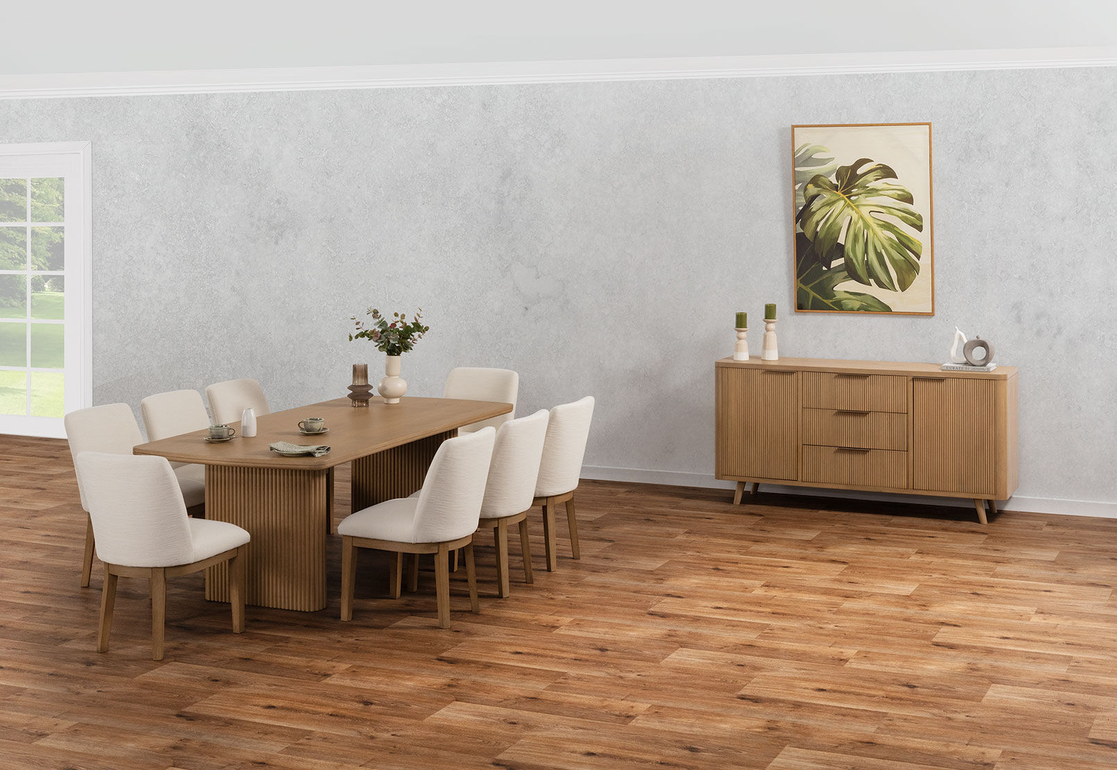 MIRAN - 9 Piece 2100 Dining Suite with Cora Chairs MIRAN