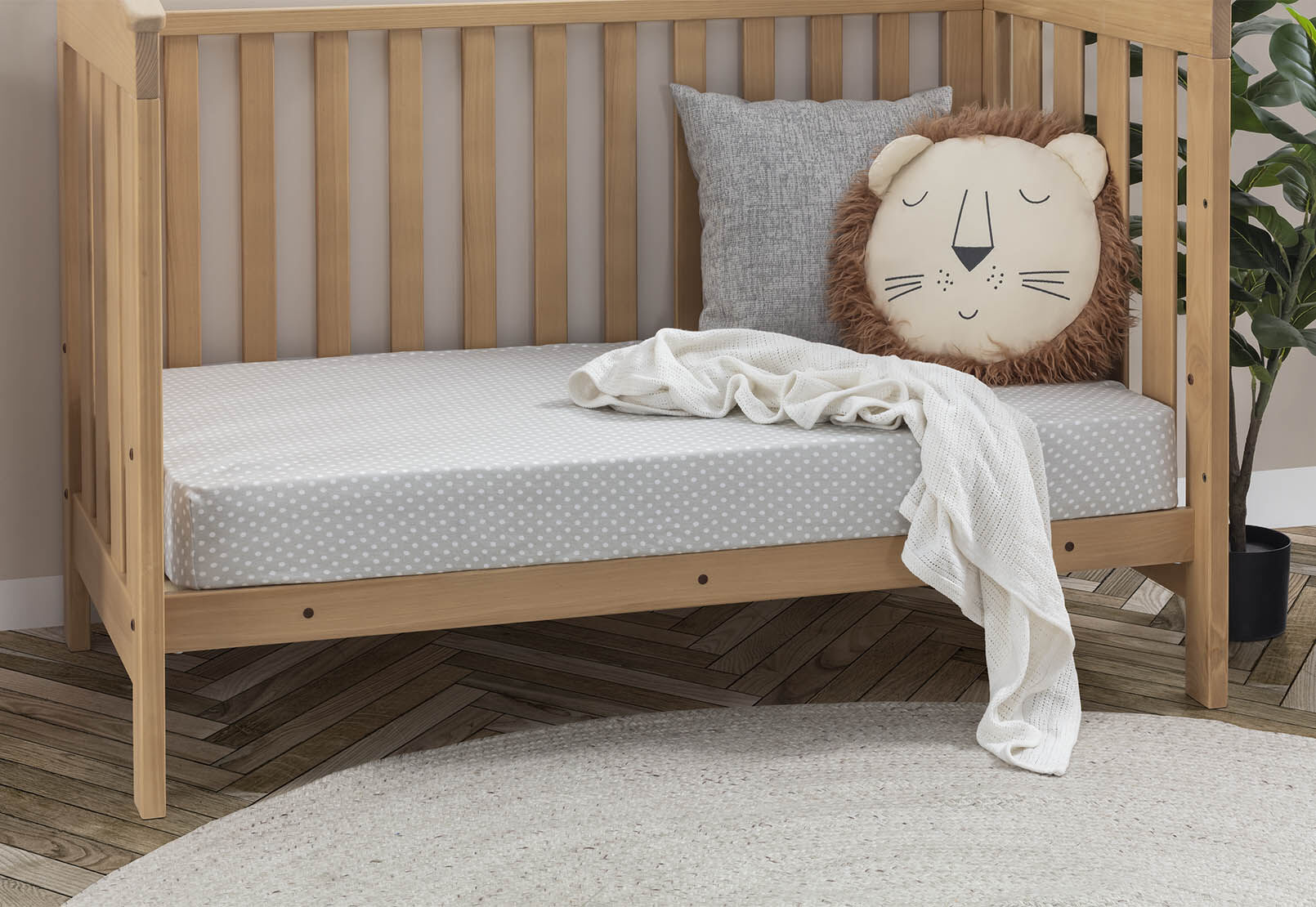 PERAGO BABY - Jersey Polka Dot Cot Fitted Sheet PERAGO BABY