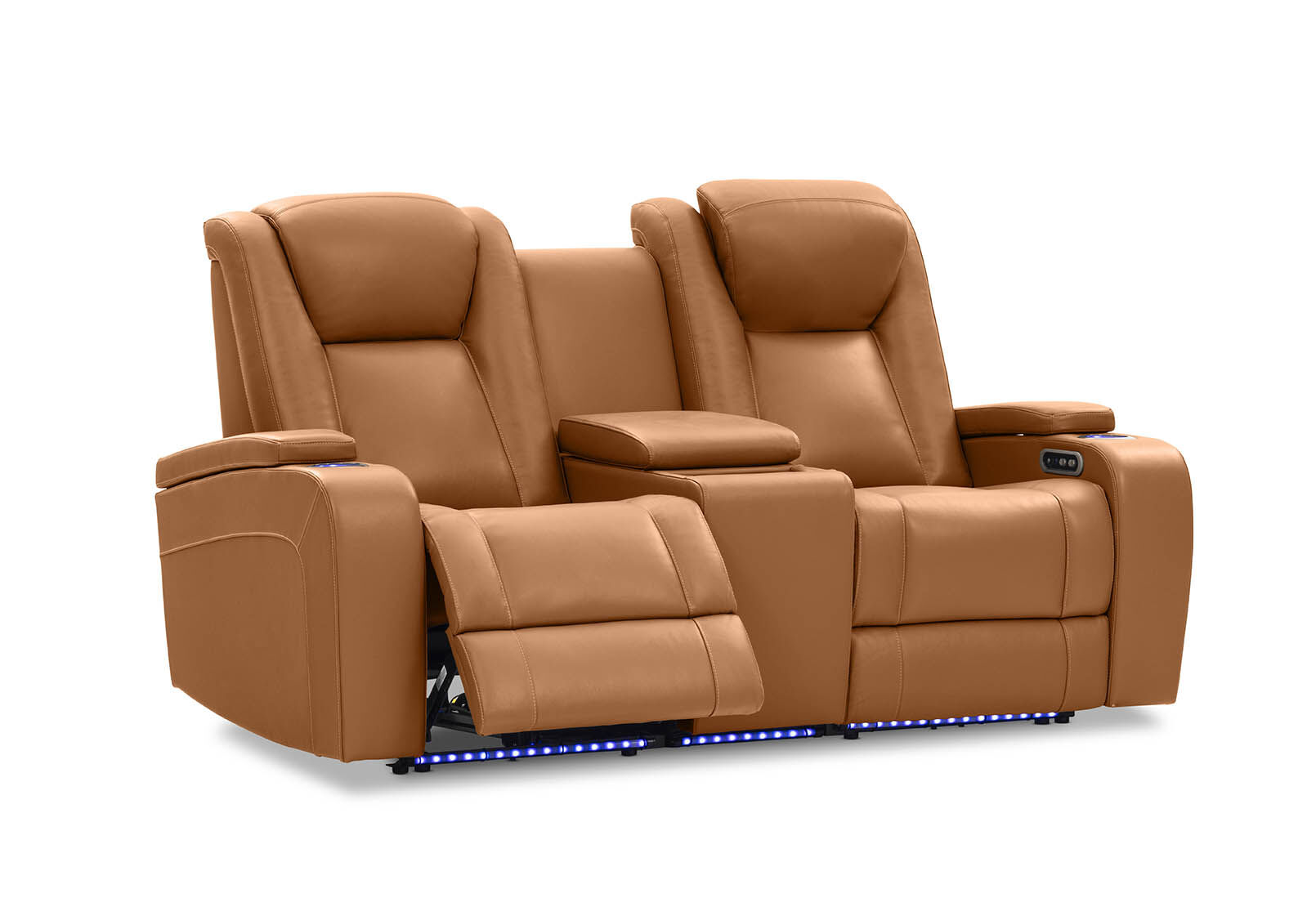 SENTINAL MK2 LEATHER - 2 Seater with 2 Electric Recliners and Console SENTINAL MK2 LEATHER