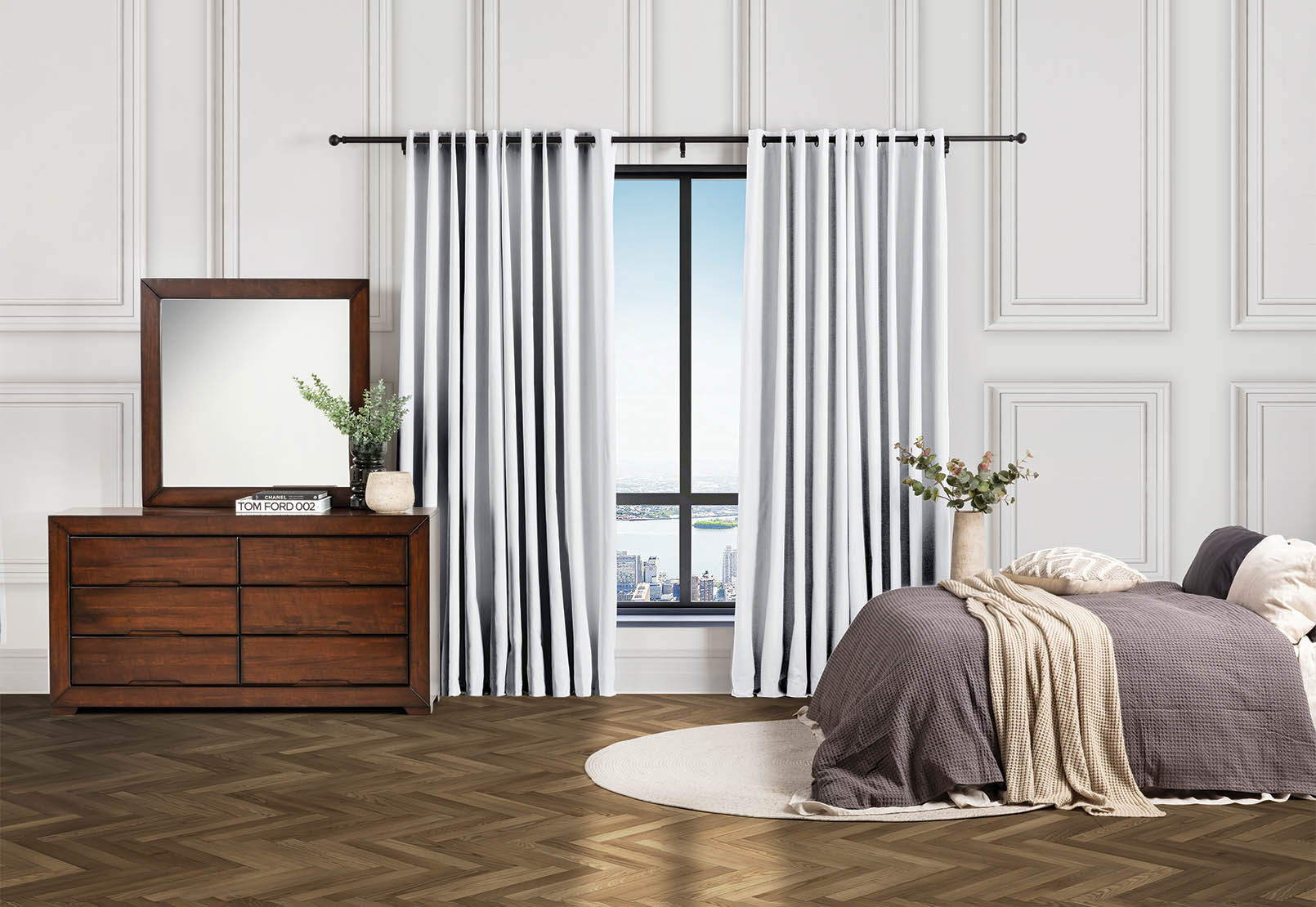 ADELINE - Blockout Eyelet Curtains 140x250CM ADELINE