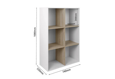 HUFF - 6 Cube Bookshelf