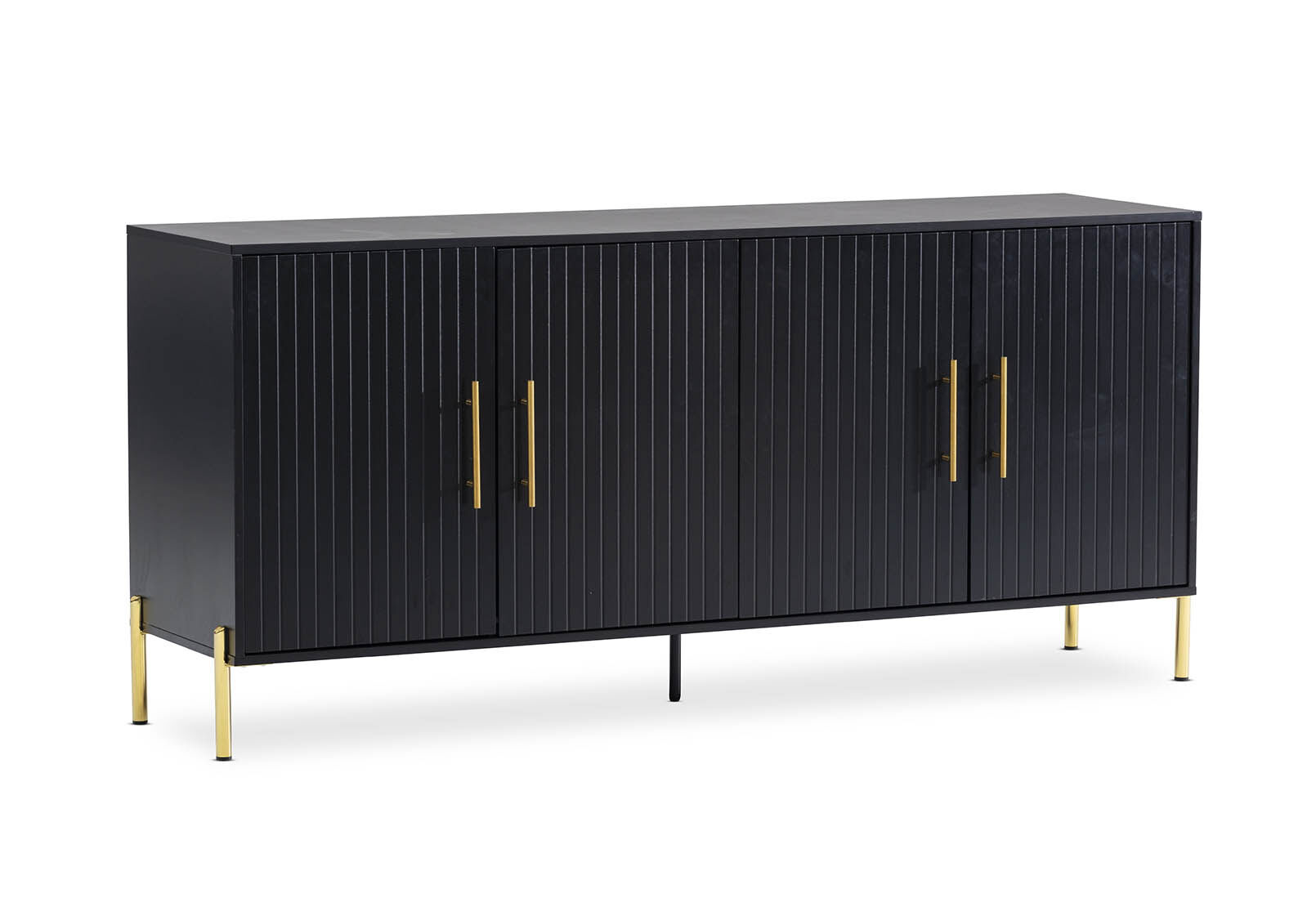 DELGADO - Black 4 Door Buffet DELGADO