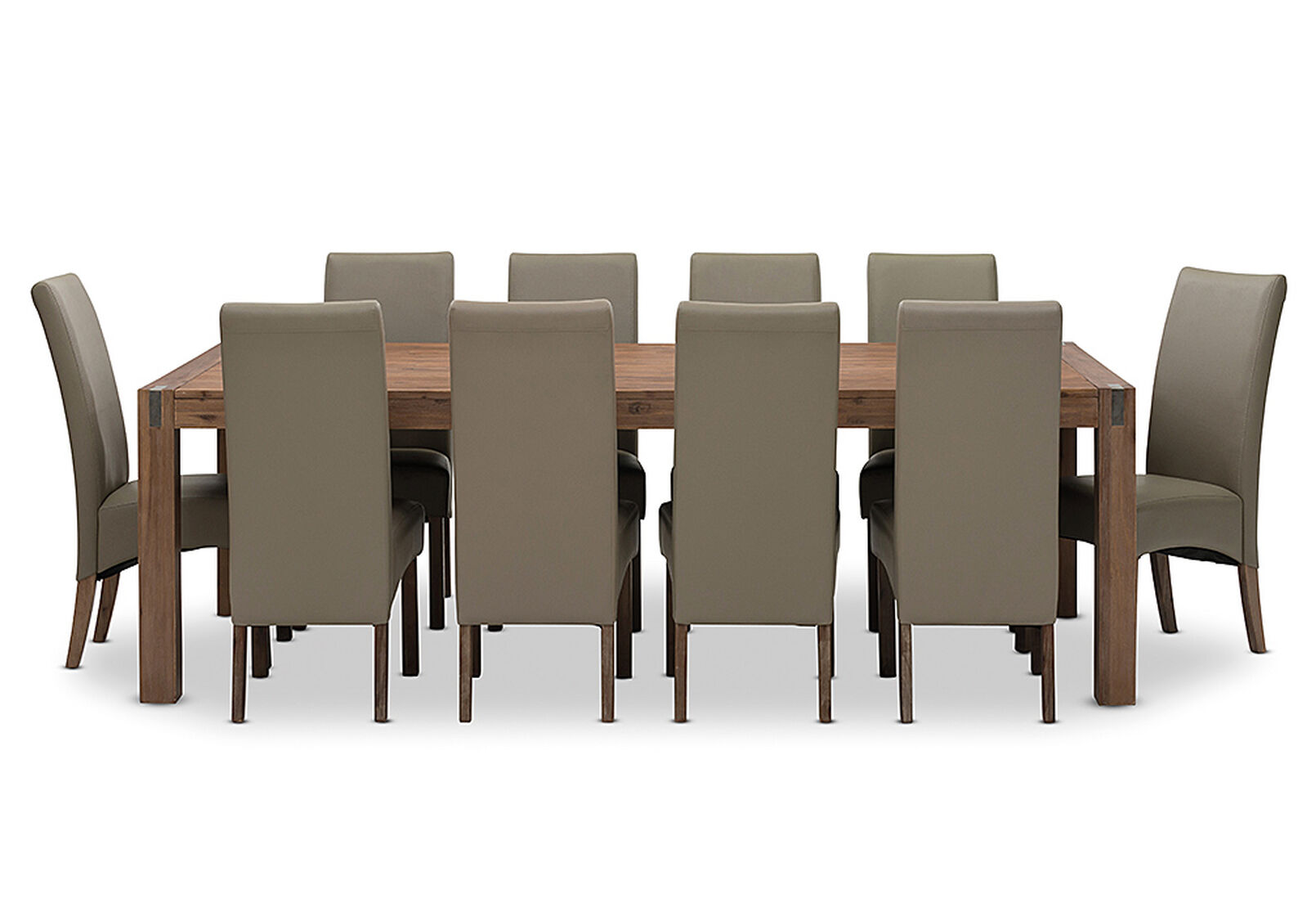LATTE SILVERWOOD 11 Piece Dining Room Suite Amart Furniture