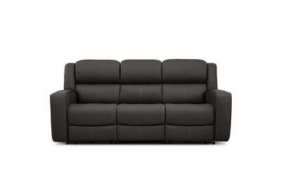 CAPALDI LEATHER - 3 Seater Sofa with 2 Inbuilt Electric Recliners