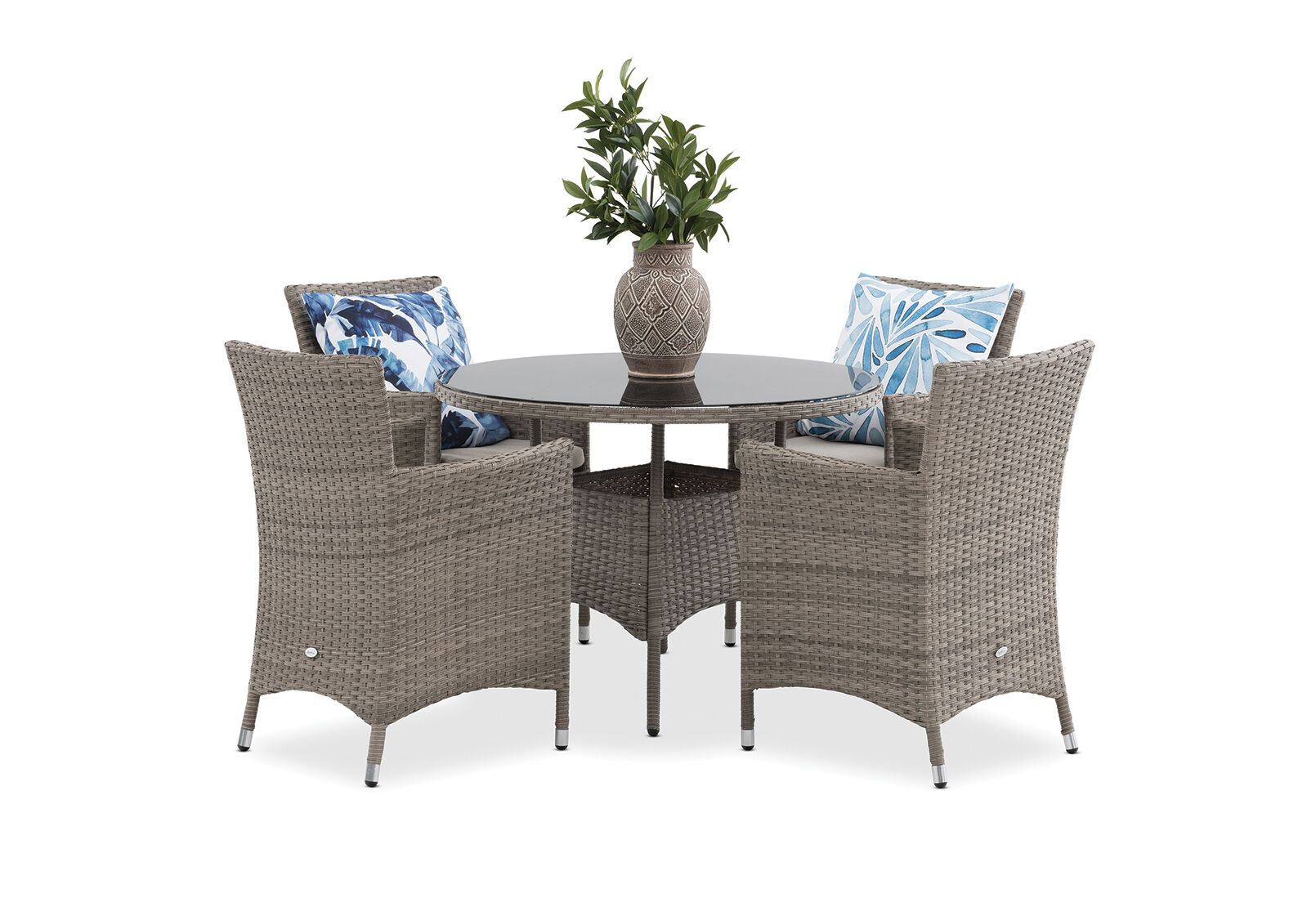 BARBOSA - 5 Piece Round Outdoor Dining Setting. BARBOSA