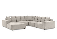 TILLEY FABRIC - Corner Lounge with Ottoman ( Fabric) TILLEY FABRIC