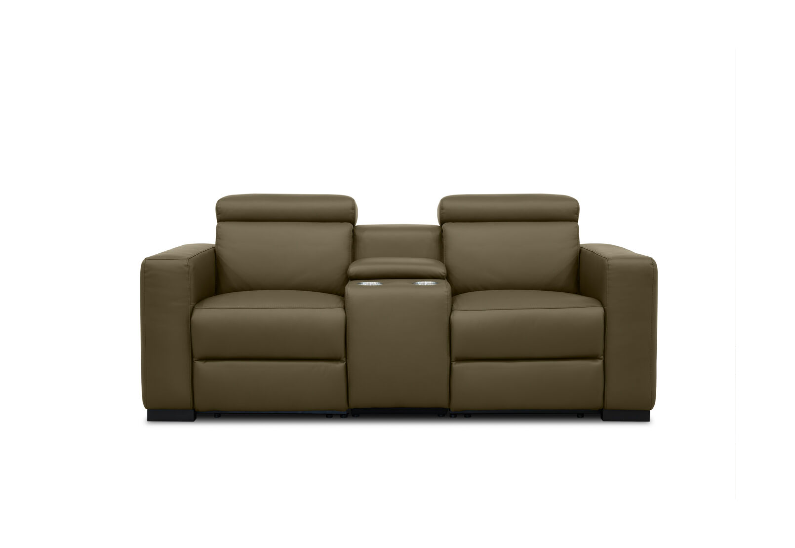 DAMIAN LEATHER - 2 Seater Sofa with 2 inbuilt Electric Recliners DAMIAN LEATHER