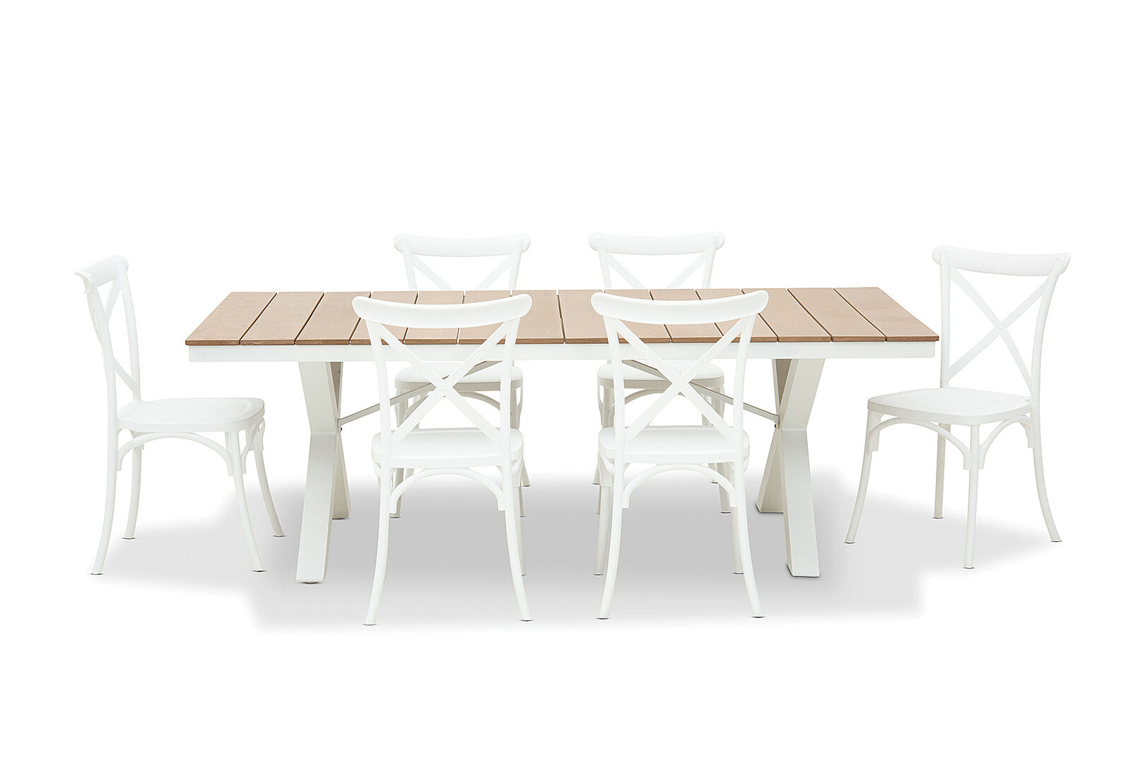 ELWOOD - 7 Piece Outdoor Dining Setting with Skylar Chairs ELWOOD