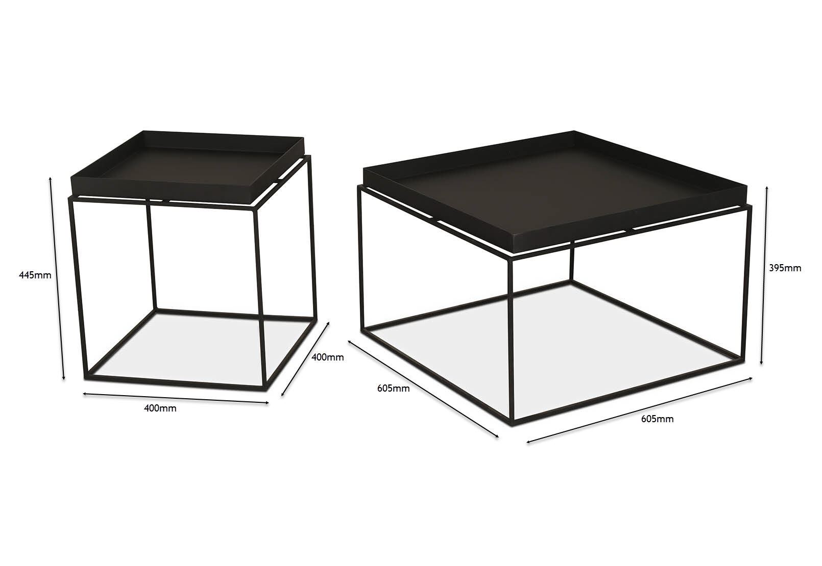 NYBORG - Set of 2 Lamp Tables NYBORG