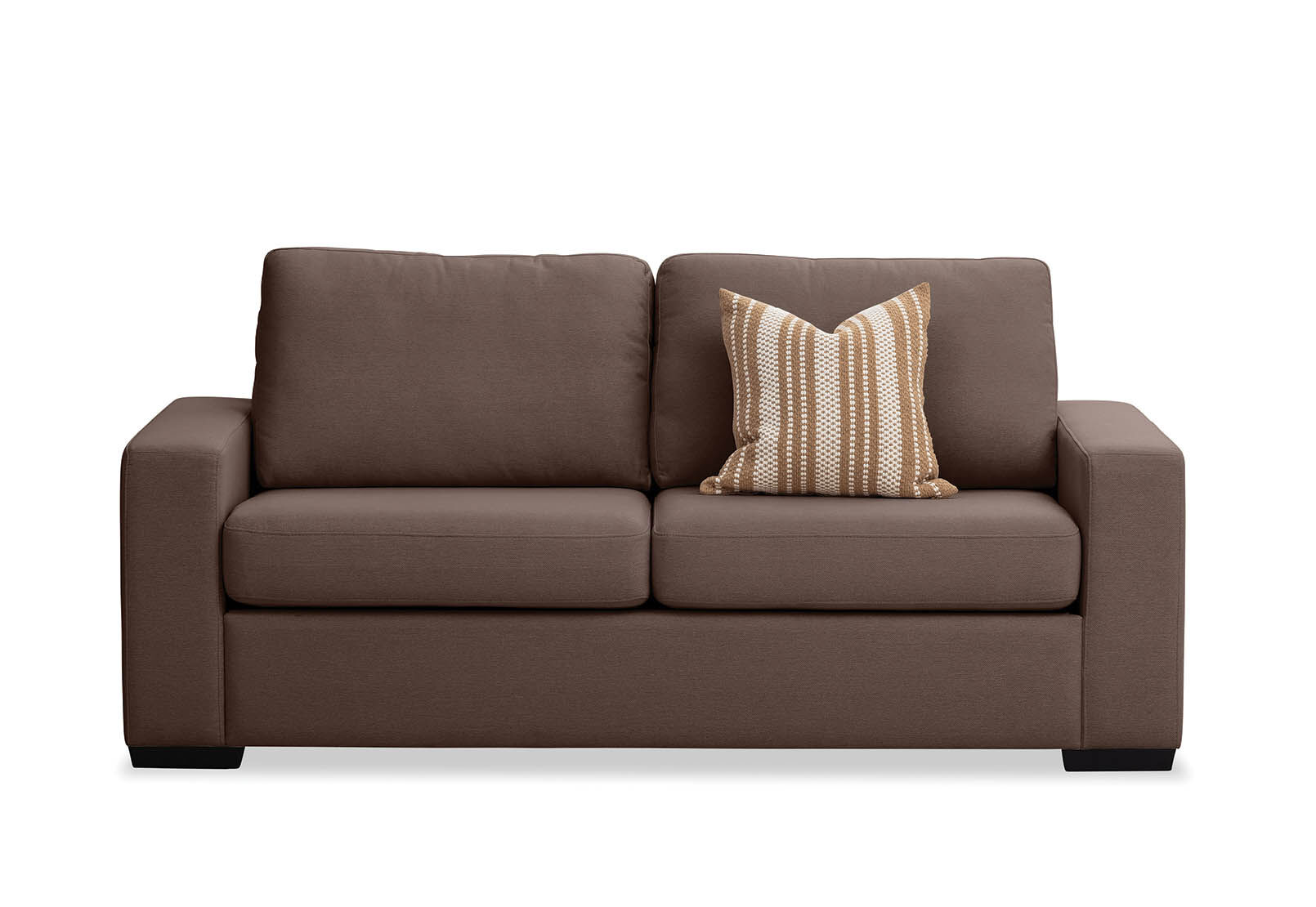 COFFEE KIRBY Fabric 3 Seat Sofa Bed Amart Furniture