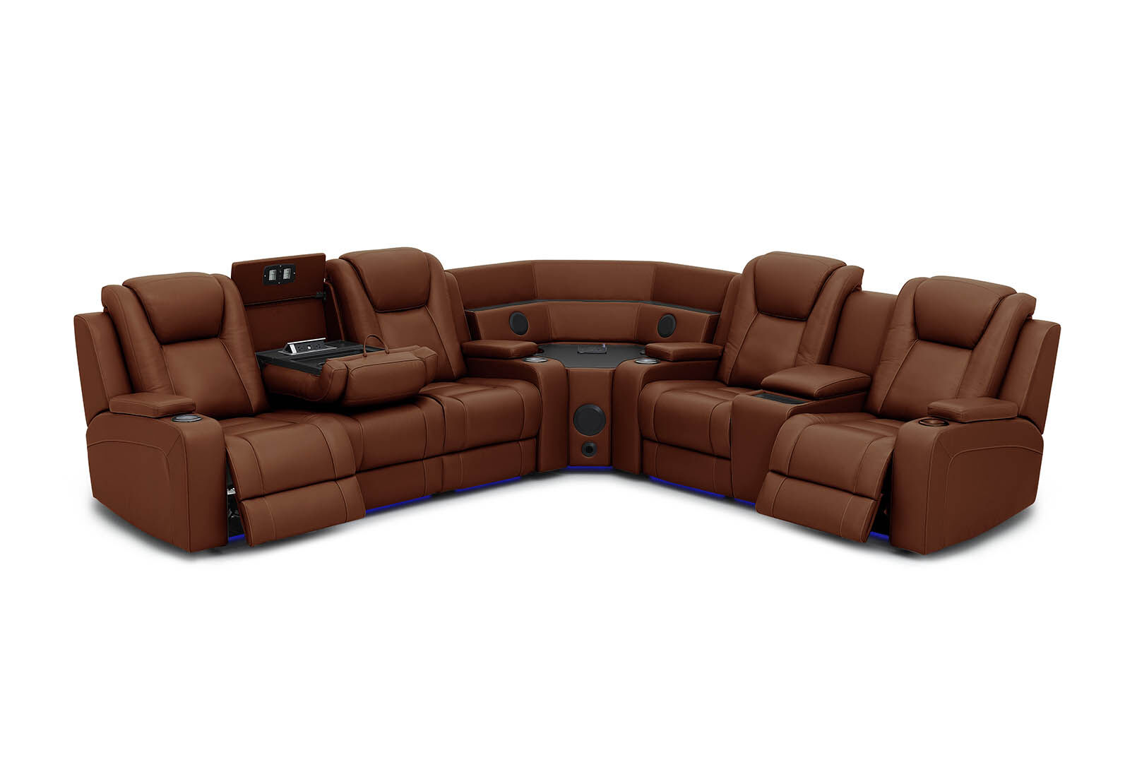 SENTINAL MK2 LEATHER - 5 Piece Corner with RHF Console SENTINAL MK2 LEATHER