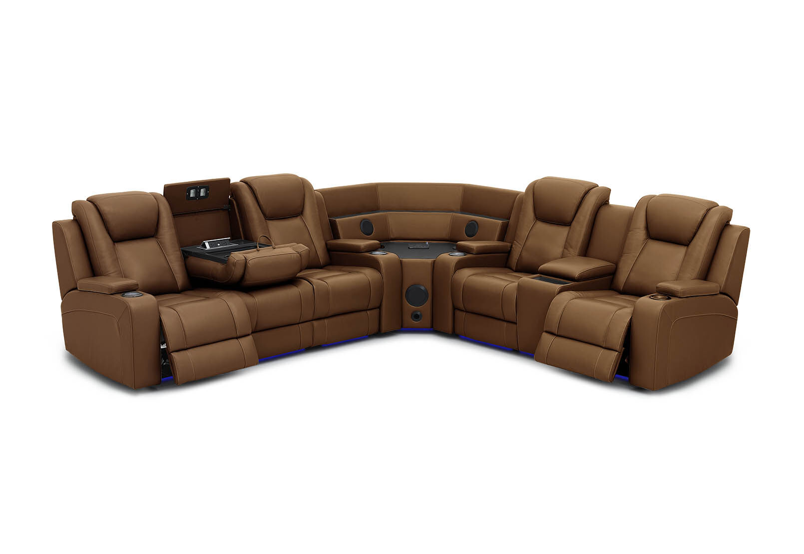SENTINAL MK2 LEATHER - 5 Piece Corner with RHF Console SENTINAL MK2 LEATHER