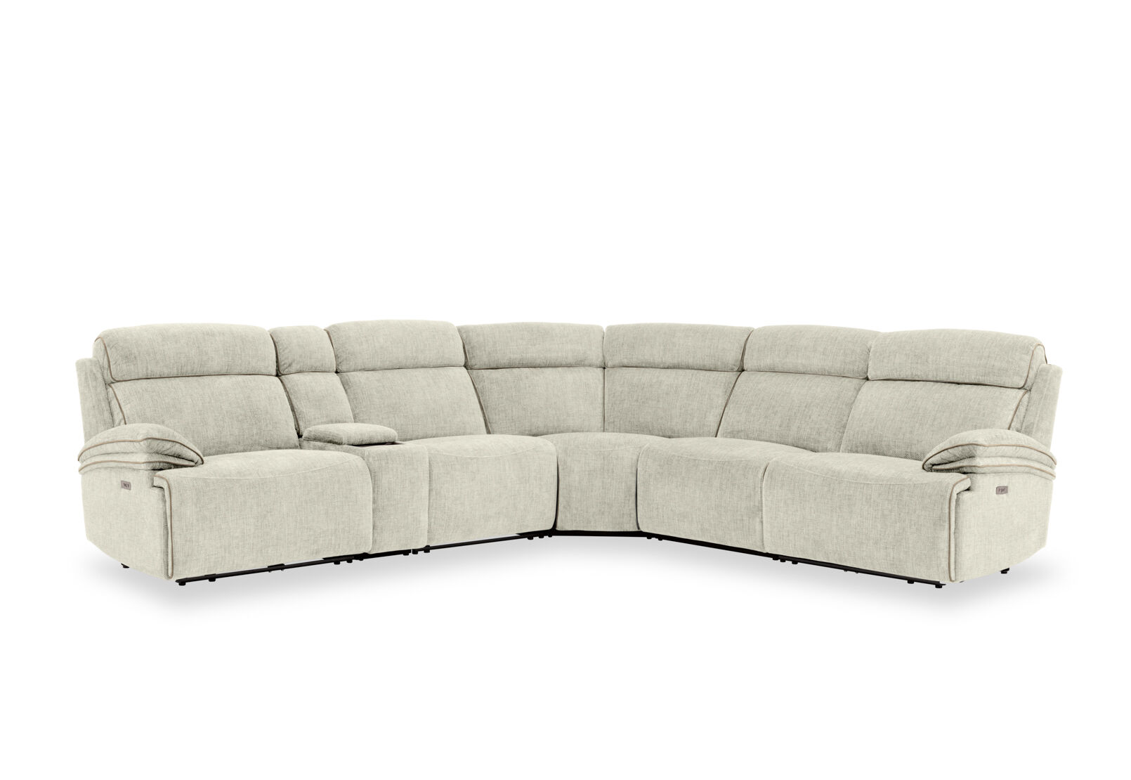 SEYMOUR FABRIC - 5 Seater Corner Lounge with LHF Console SEYMOUR FABRIC