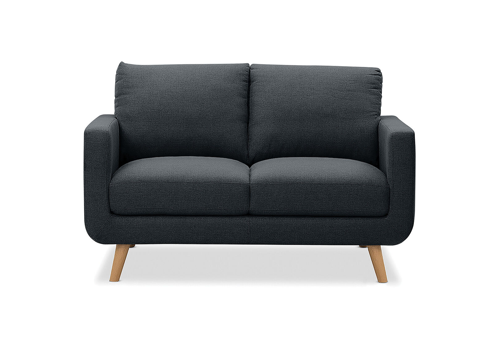 DARK GREY PHOEBE Fabric 2 Seater Sofa