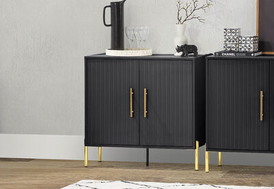 DELGADO - Black Wine Cabinet