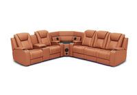 SENTINAL MK2 LEATHER - 5 Piece Corner with LHF Console SENTINAL MK2 LEATHER