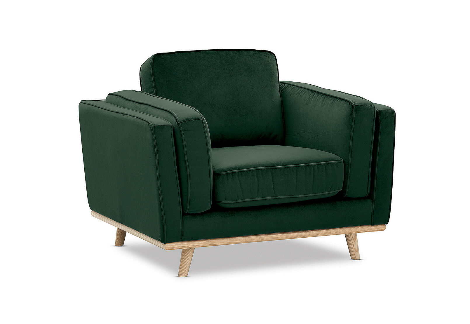 EMERALD LORAS VELVET Fabric Accent Chair