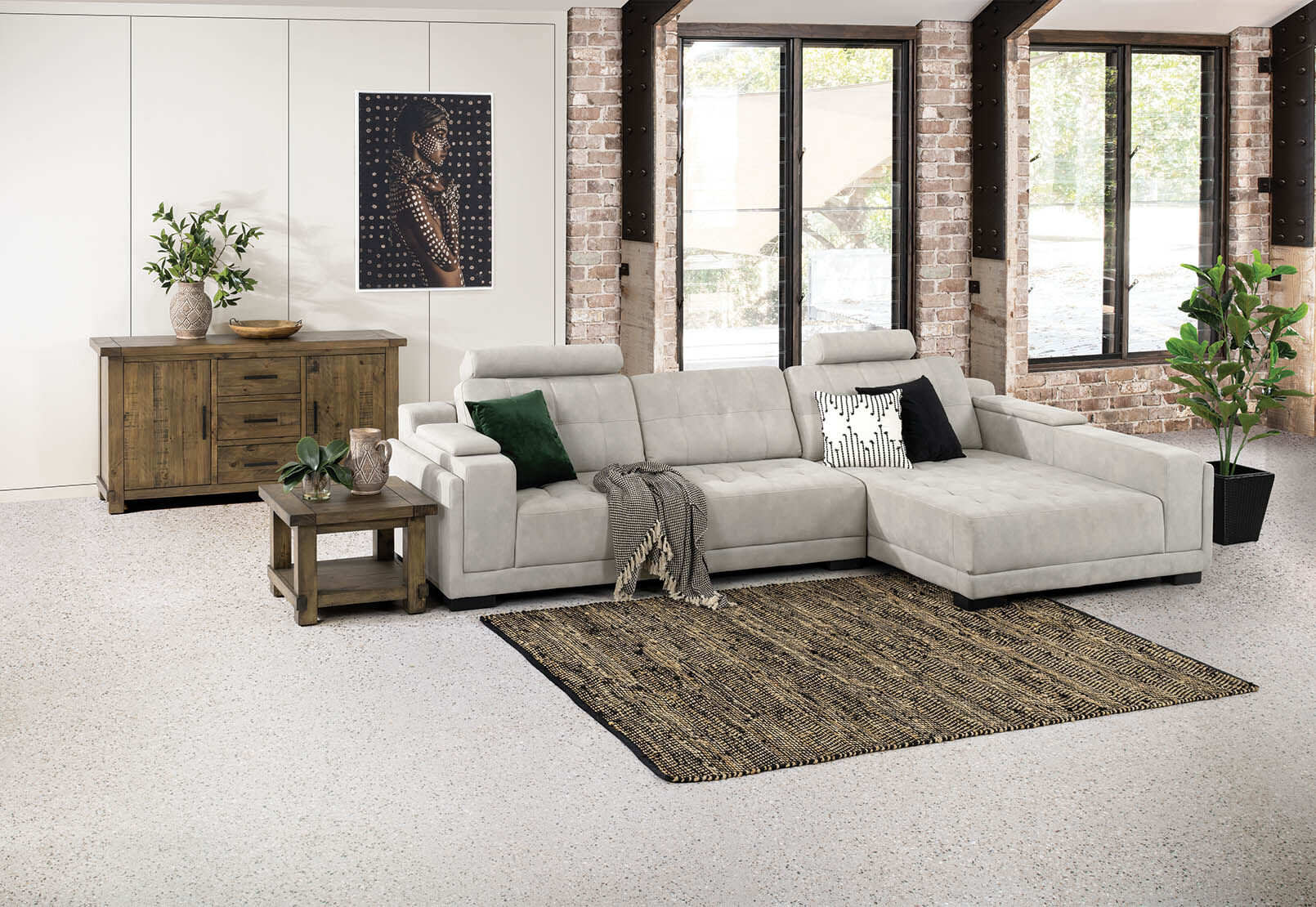 Amart lounge with chaise hot sale