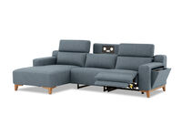 GAGE FABRIC - 3 Seater Sofa with Electric Recliner & LHF Chaise GAGE FABRIC