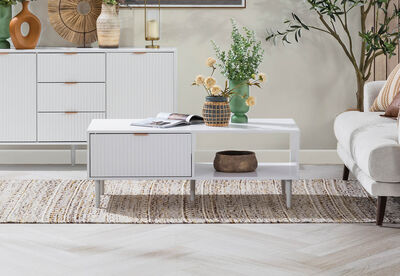 HENSLEY - White Coffee Table