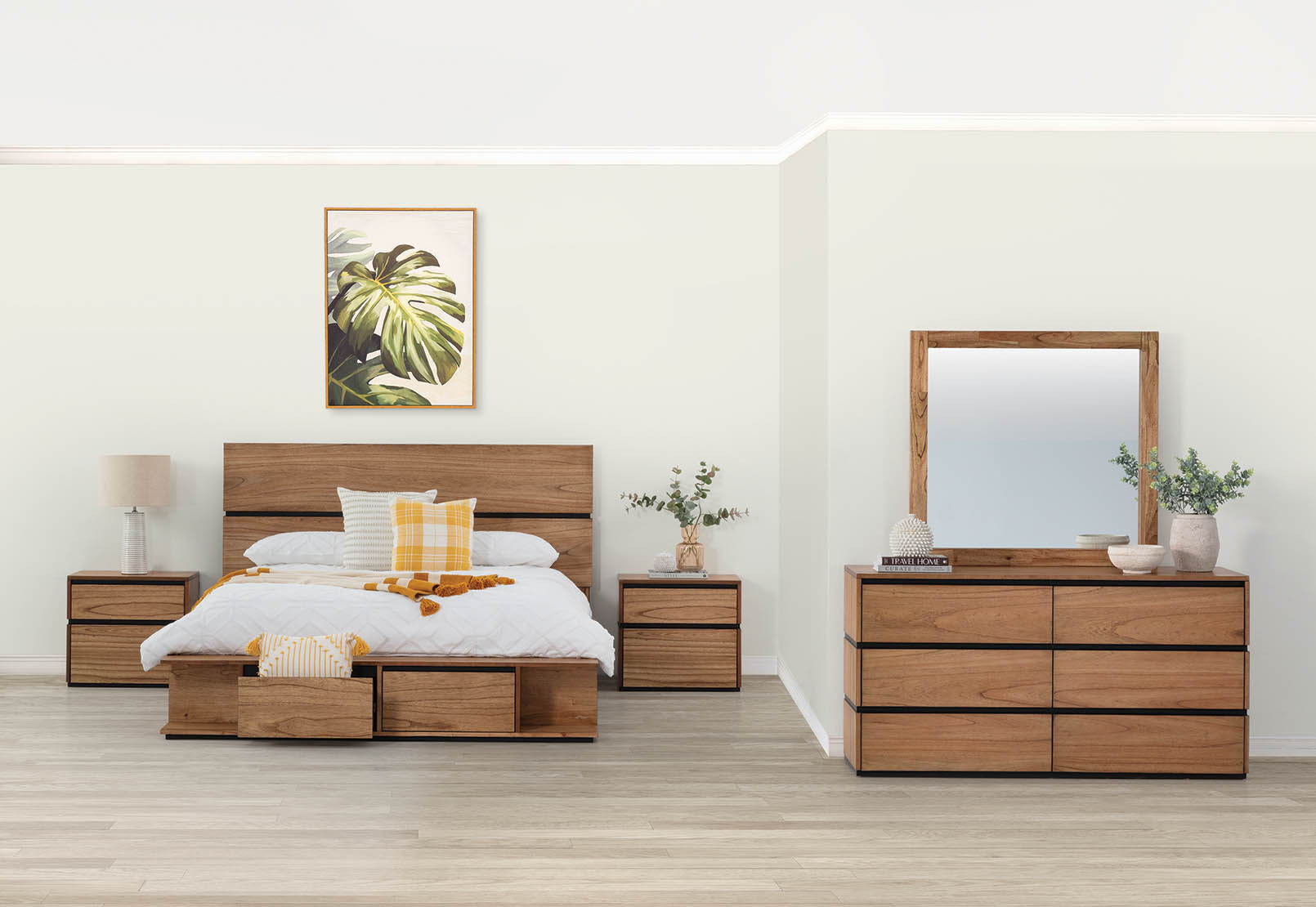 MEDORA - 4 Piece King Dresser Bedroom Suite MEDORA
