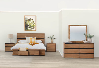 MEDORA - 4 Piece King Dresser Bedroom Suite